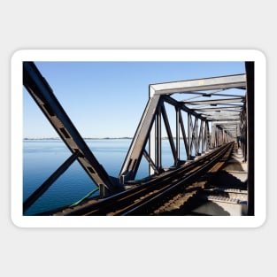 steel railway bridge Sticker